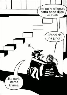 .icusku lu .imi pu krici lonulo catra bedo djica ku zvati li'u .icusku lu .i.i'anai do na jundi li'u .icusku lu .iko surla .iterpa ki'uma li'u