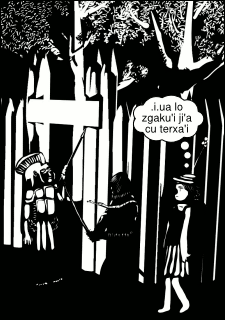 .ipensi tu'a lu .i.ua lo zgaku'i ji'a cu terxa'i li'u