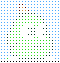 Mr Gimmick scaled up in a way that leaves empty space between the pixels.
